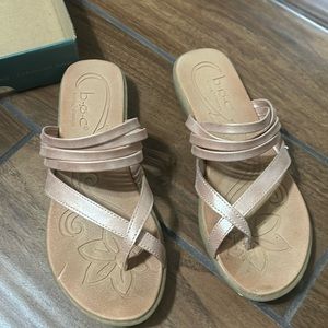 boc sandals rose gold color